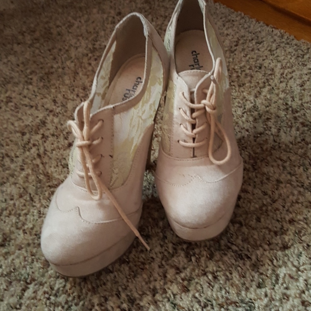 Light Pink and Lace Pumps